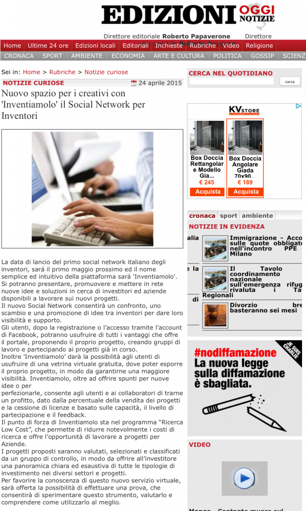 pubblicizzare sito internet comunicati stampa